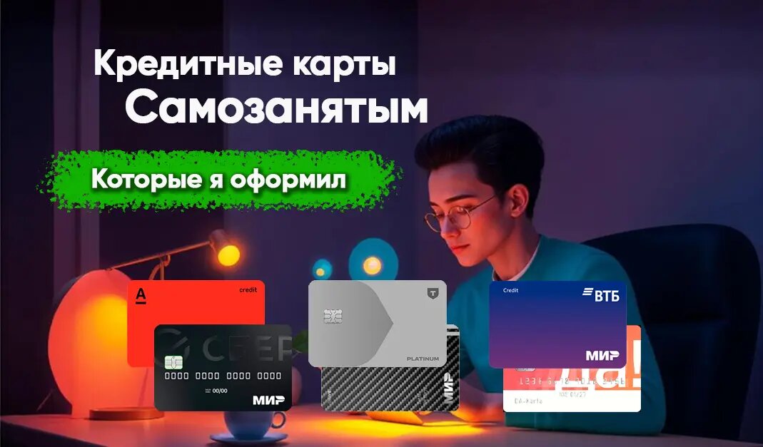 Какие кредитные карты дают самозанятым в 2025 году: ТОП-6 банков