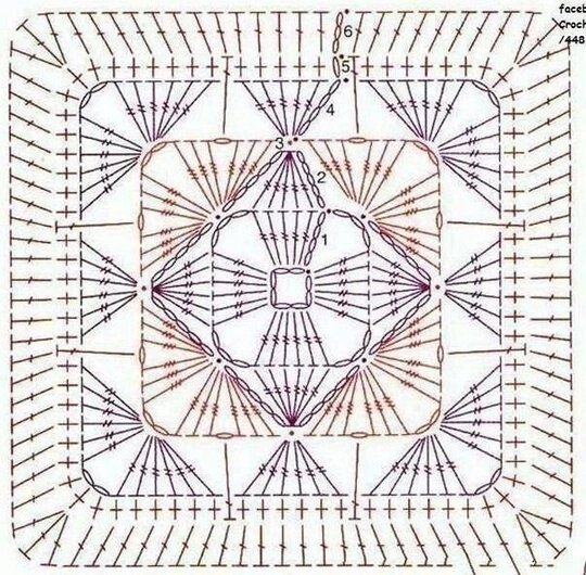 Пледы из мотивов, подборка схем, +МК по вязанию мотива крючком.