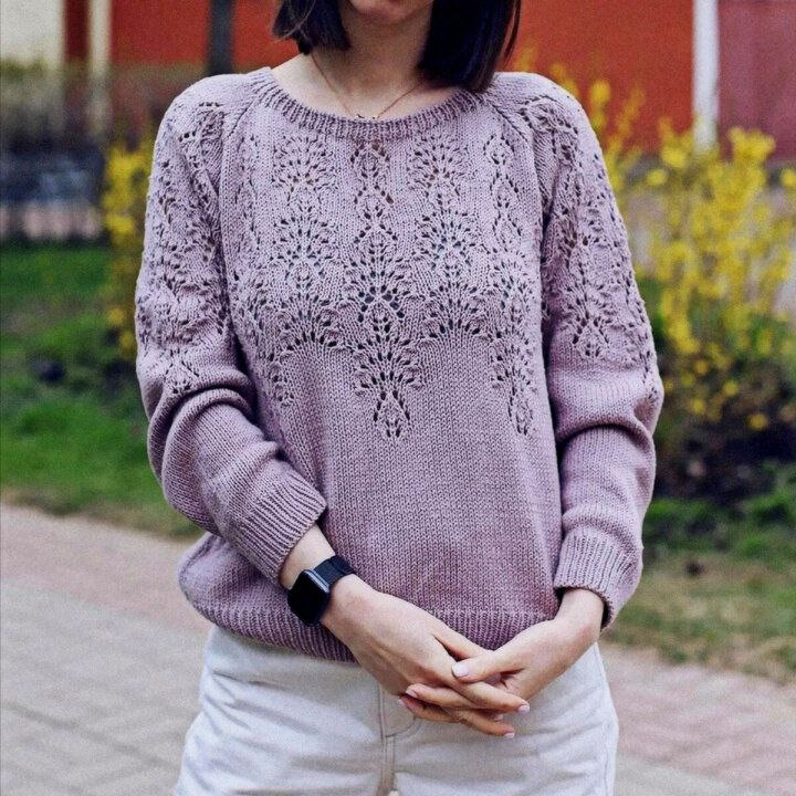 Круглая кокетка спицами, подборка со схемами.